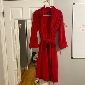 Nautica Red Cozy Soft Fuzzy Robe